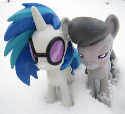 Octavia and Vinyl in the Snow #2