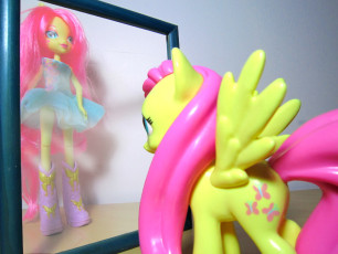 Fluttershy in the mirror