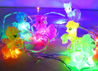 Ponies and Christmas lights