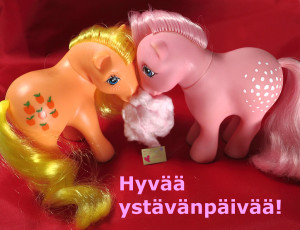 Happy valentines day with ponies (Finnish)