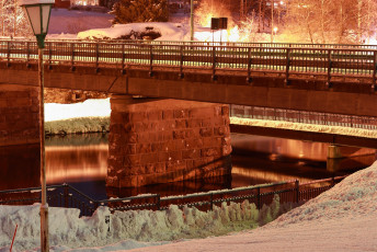 Kajaani River and the Bridge New Year's Eve 2017