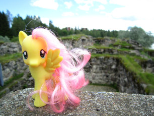 Fluttershy above the ruins