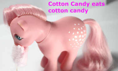 Cotton Candy eats cotton candy